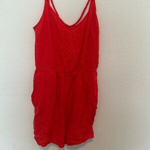 Chic Orange Romper - Size Small